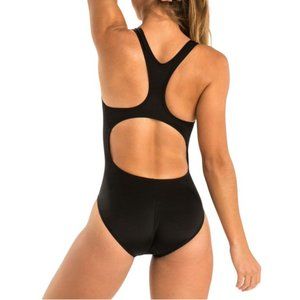NWT Dolfin Women's Athletic One-Piece Swimsuit, Black, XS